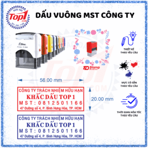 KHẮC DẤU CÔNG TY VUÔNG MST