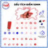 LÀM MỘC DẤU TÍCH ĐIỂM - KHẮC CON DẤU TRÒN NHỎ 10MM 3 dau tich diem