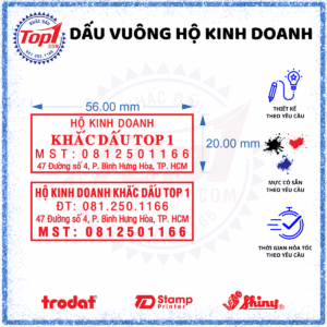 DẤU HỘ KINH DOANH GIÁ RẺ, KHẮC NHANH TẠI TPHCM