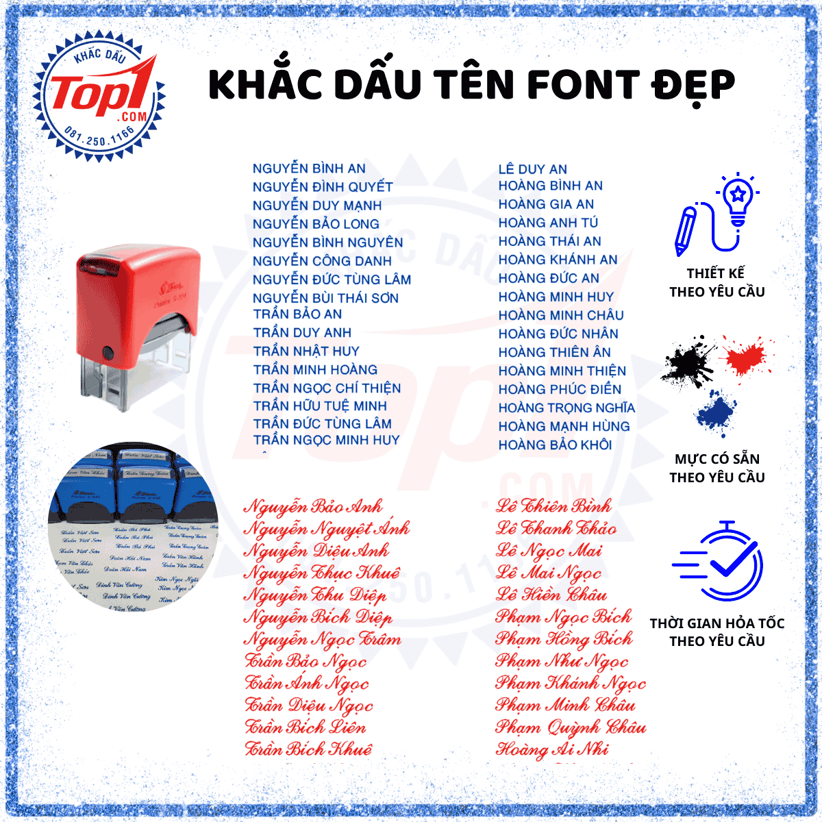 KHẮC DẤU TÊN TPHCM - LÀM MỘC TÊN ĐẸP LẤY LIỀN 2 KHẮC DẤU TÊN TPHCM - LÀM MỘC TÊN ĐẸP LẤY LIỀN - Ảnh 2